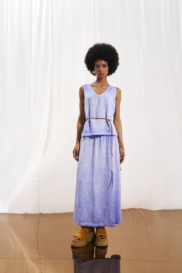 Lila Keten Midi Etek 17308