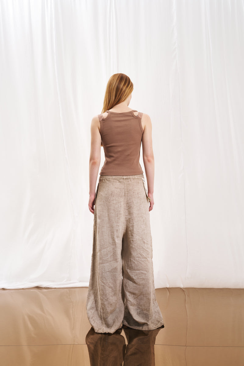 Vizon Wide-Leg Keten Pantolon 17310