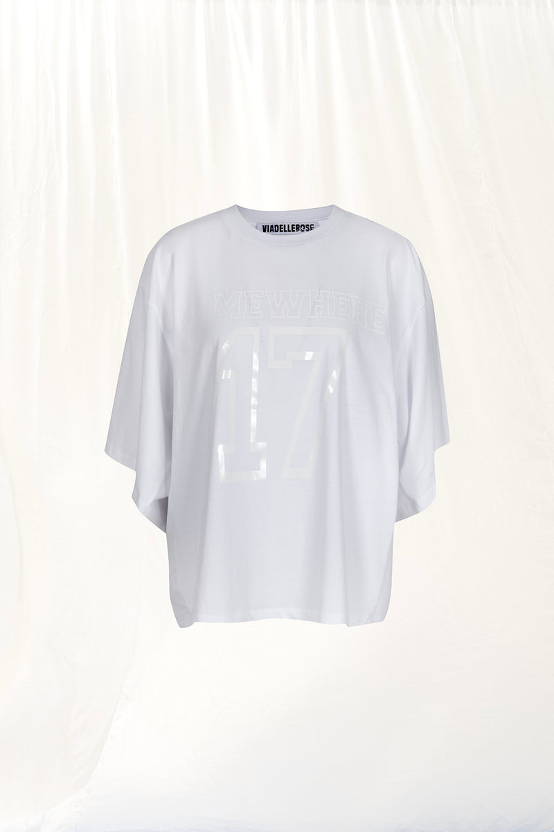 Beyaz Baskılı T-shirt 17316
