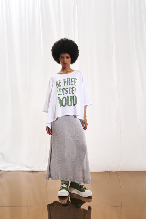 Beyaz Oversize T-shirt 17317