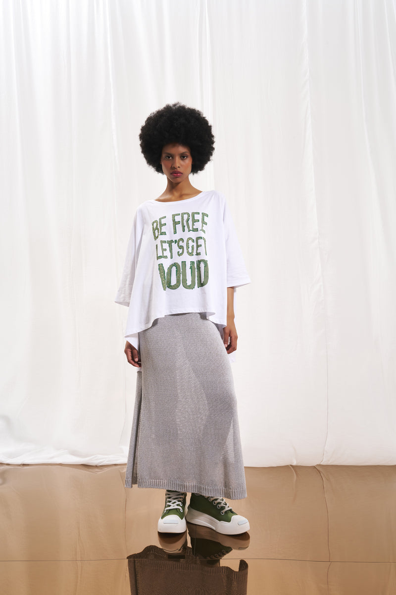 Beyaz Oversize T-shirt 17317