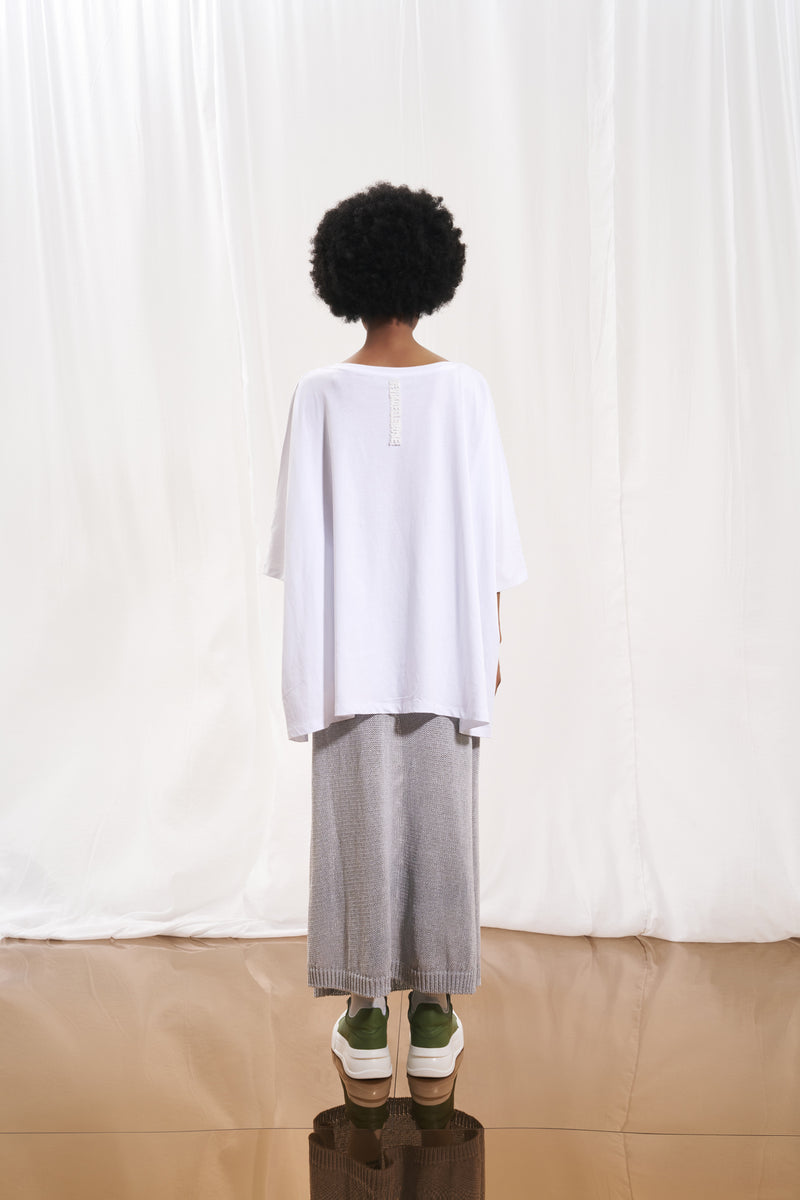 Beyaz Oversize T-shirt 17317