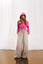 Pembe Fermuarlı Crop Sweatshirt 17322