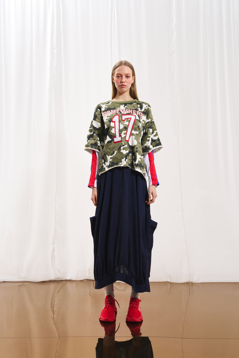 Haki Kamuflaj Desenli Sweatshirt 17331