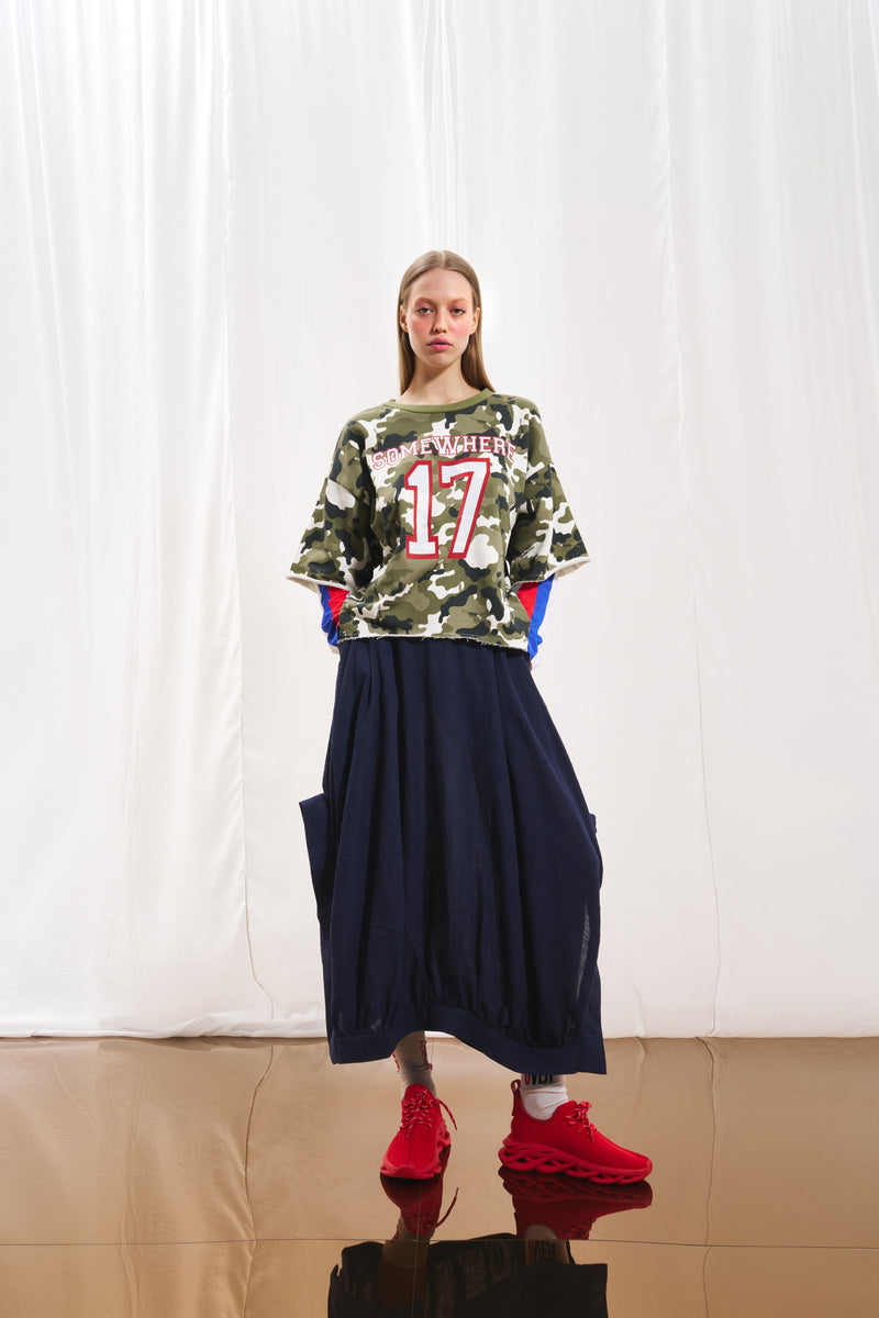 Haki Kamuflaj Desenli Sweatshirt 17331