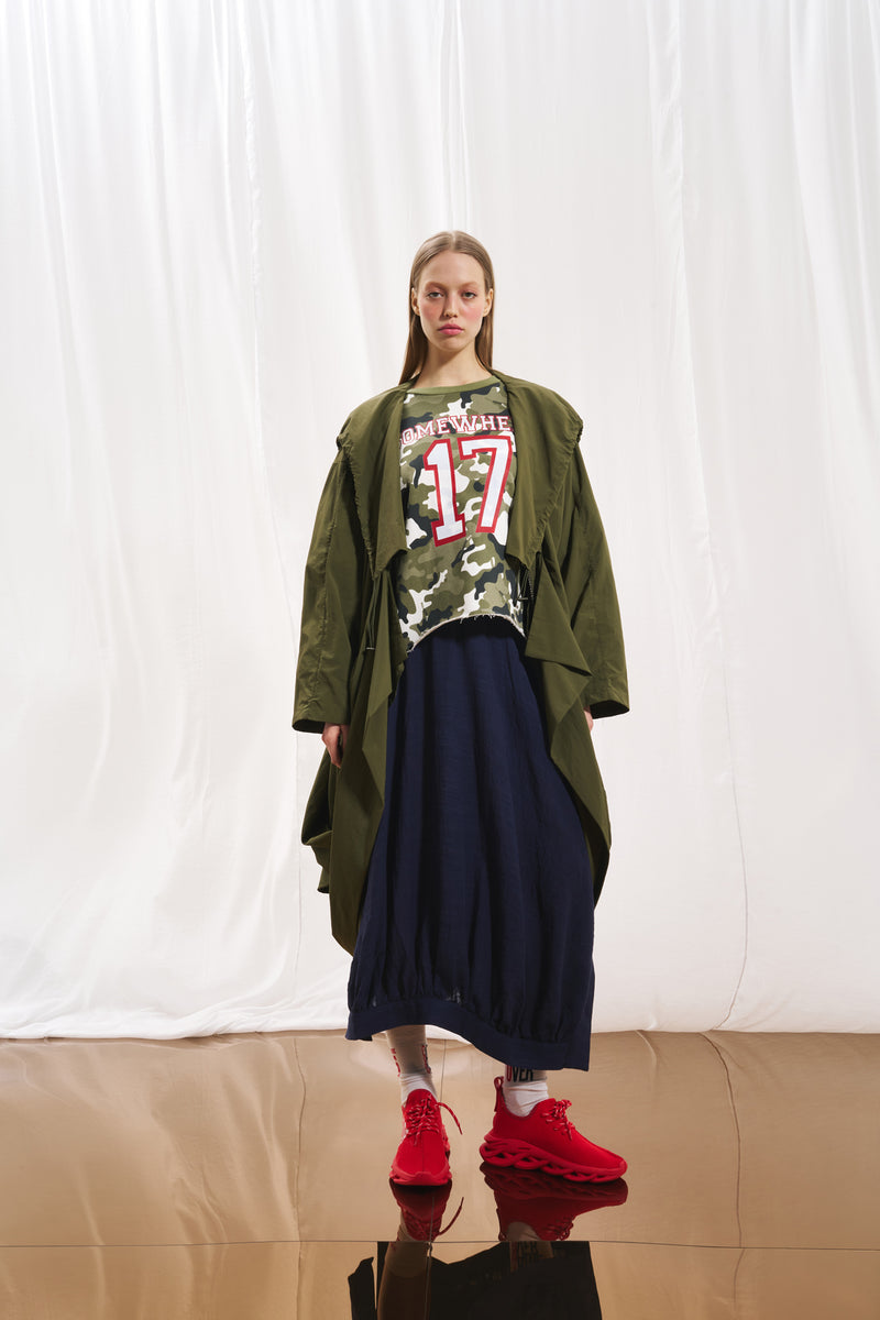 Haki Kamuflaj Desenli Sweatshirt 17331