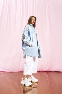 Açık Mavi Oversize Denim Ceket 17373