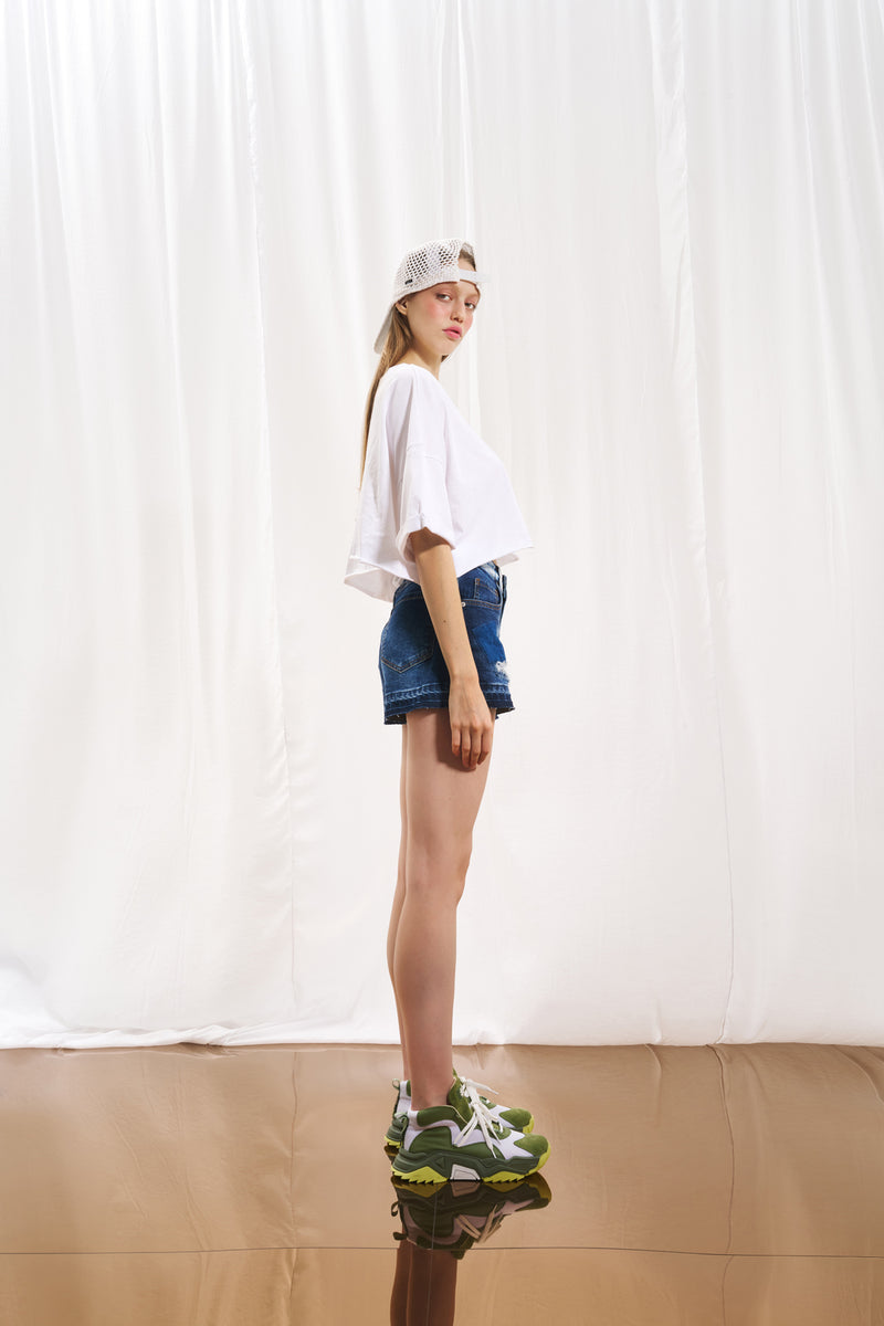 Mavi Mini Denim Şort 17388