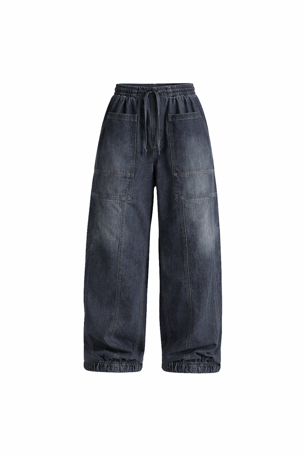 Koyu Mavi Denim Jogger Pantolon 19002