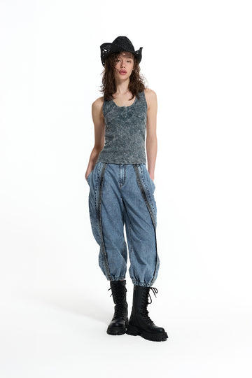 Mavi Önden Dikiş Detaylı Denim Jogger Pantolon 19057
