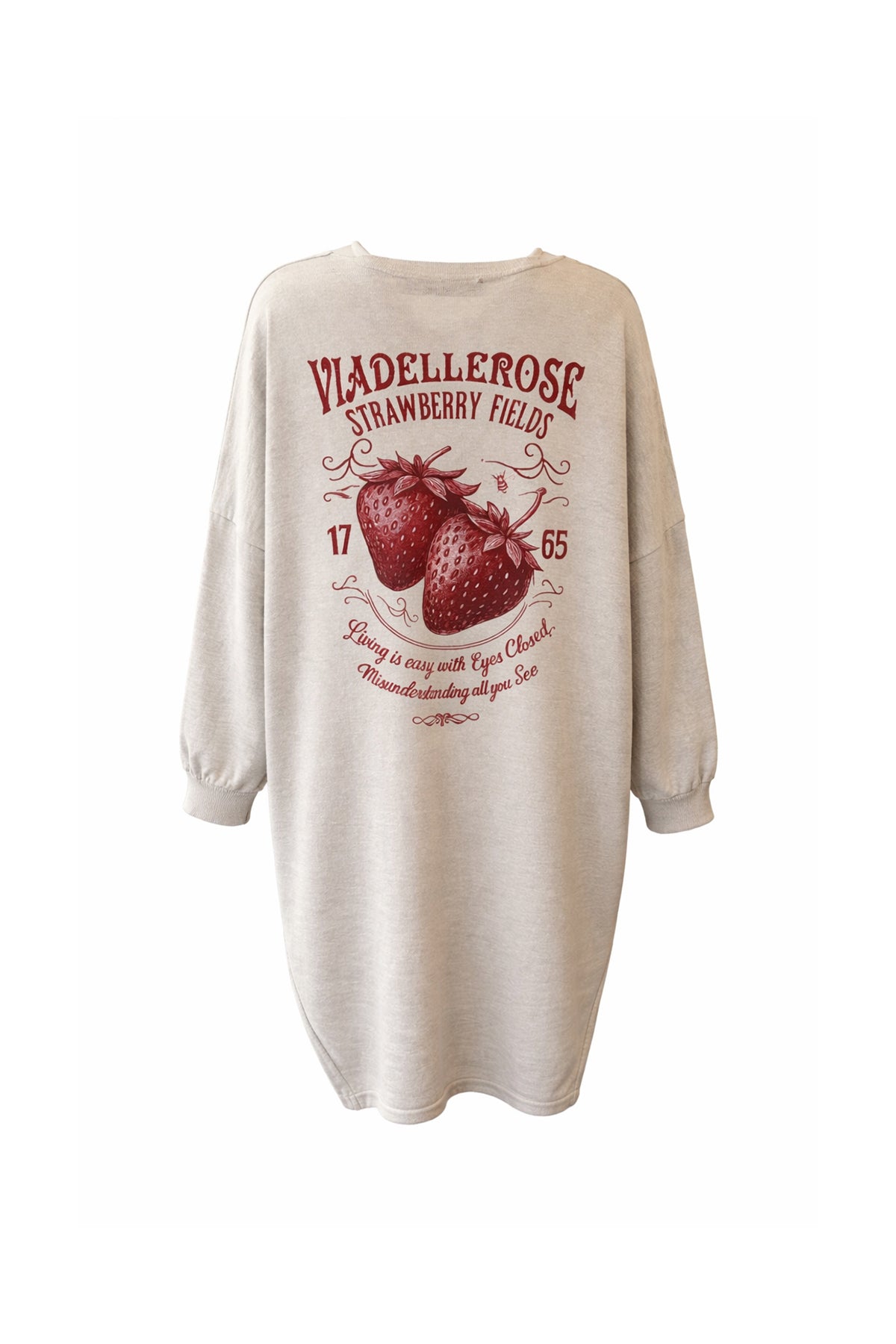 Bej High-Low Baskılı Kazak 19171