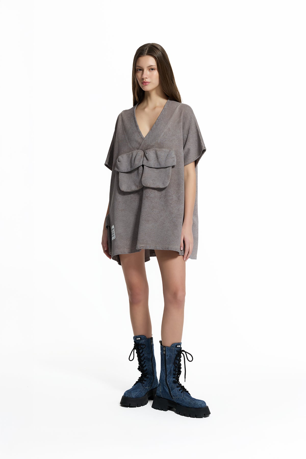 Vizon Aplike Cepli Oversize Sweatshirt 19194
