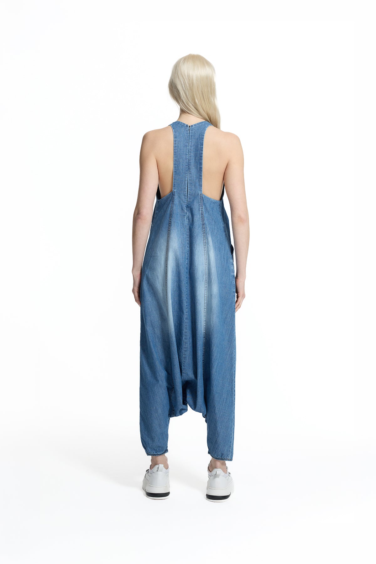 Mavi Balon Siluet Denim Tulum 19198