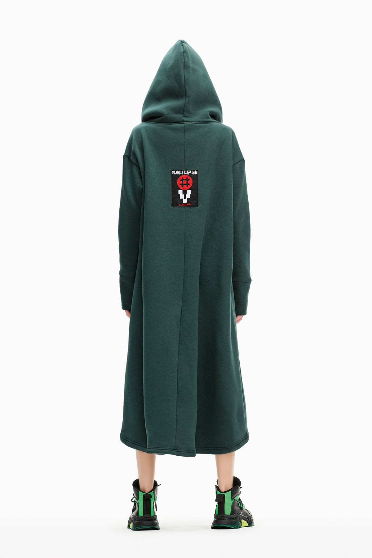 Koyu Yesil  Elbise 10109