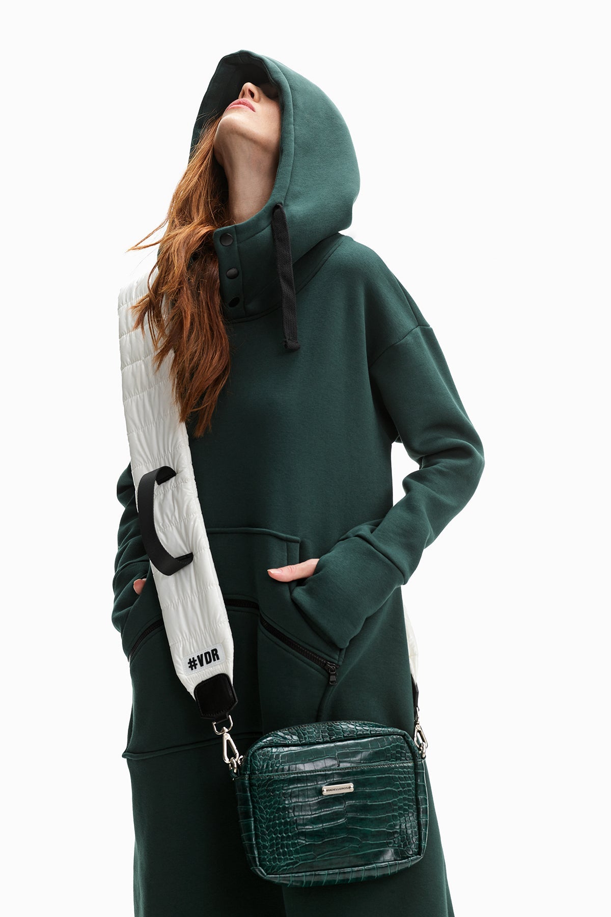 Koyu Yesil  Elbise 10109