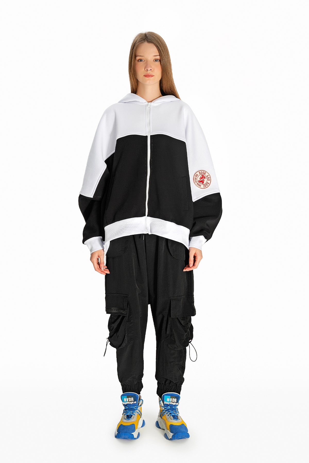 Beyaz Siyah  Sweatshirt 10189
