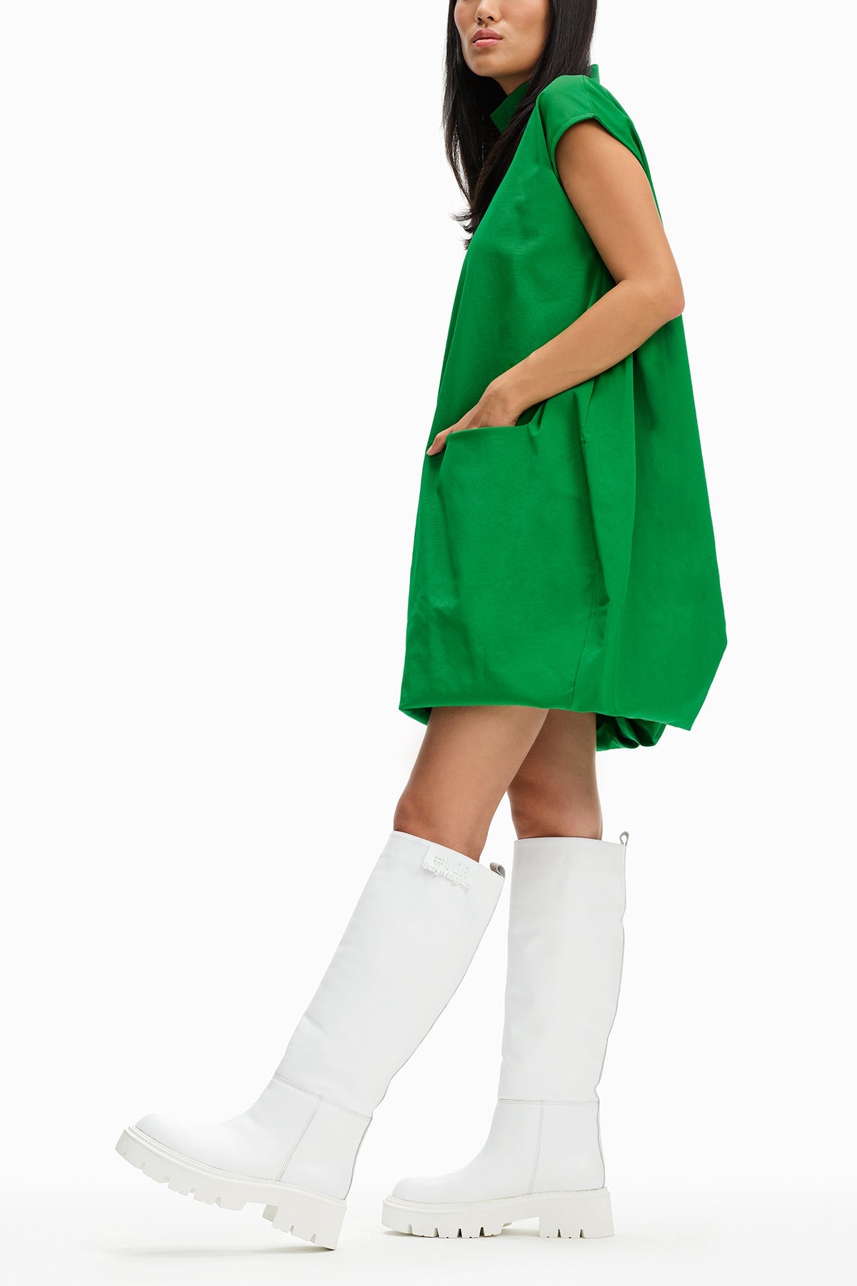 Yesil  Elbise 10438