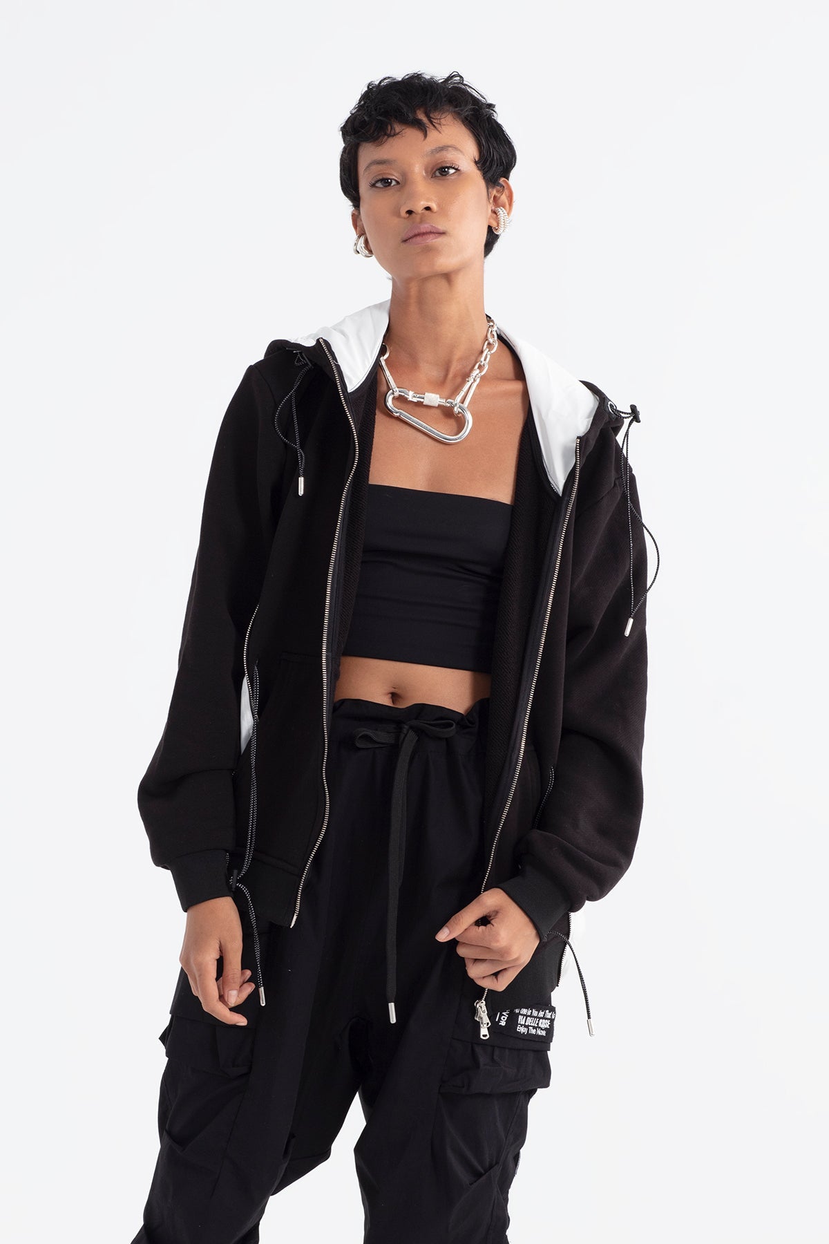 Siyah Beyaz  Sweatshirt 12041
