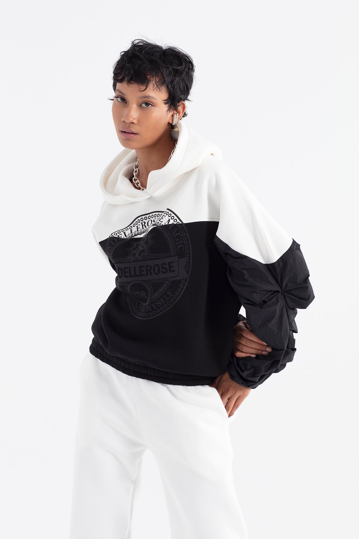 Siyah Ekru  Sweatshirt 12130