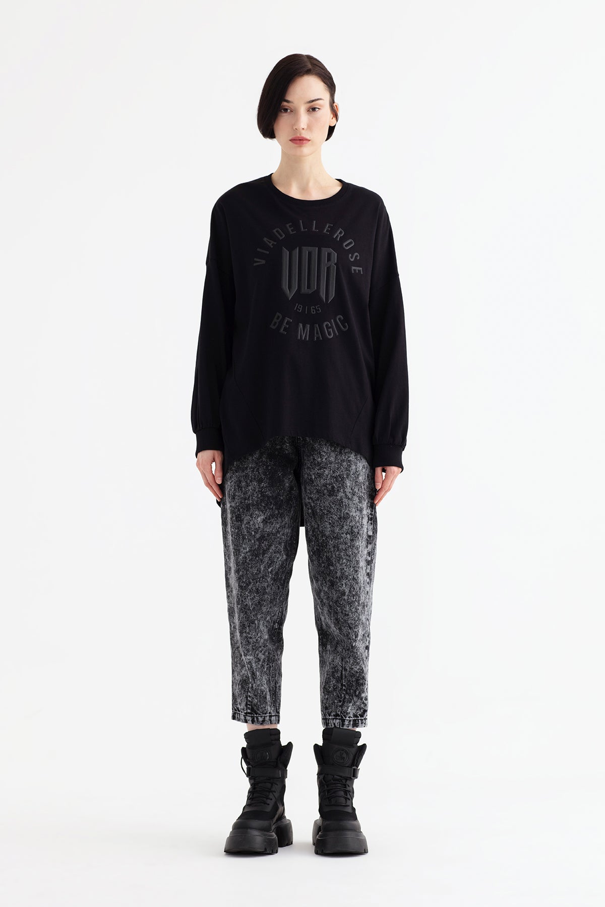 Siyah  Uzun T-shirt 12187