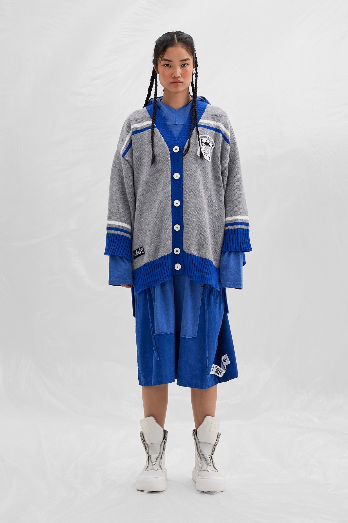Gri Saks Mavi  Hirka 14036