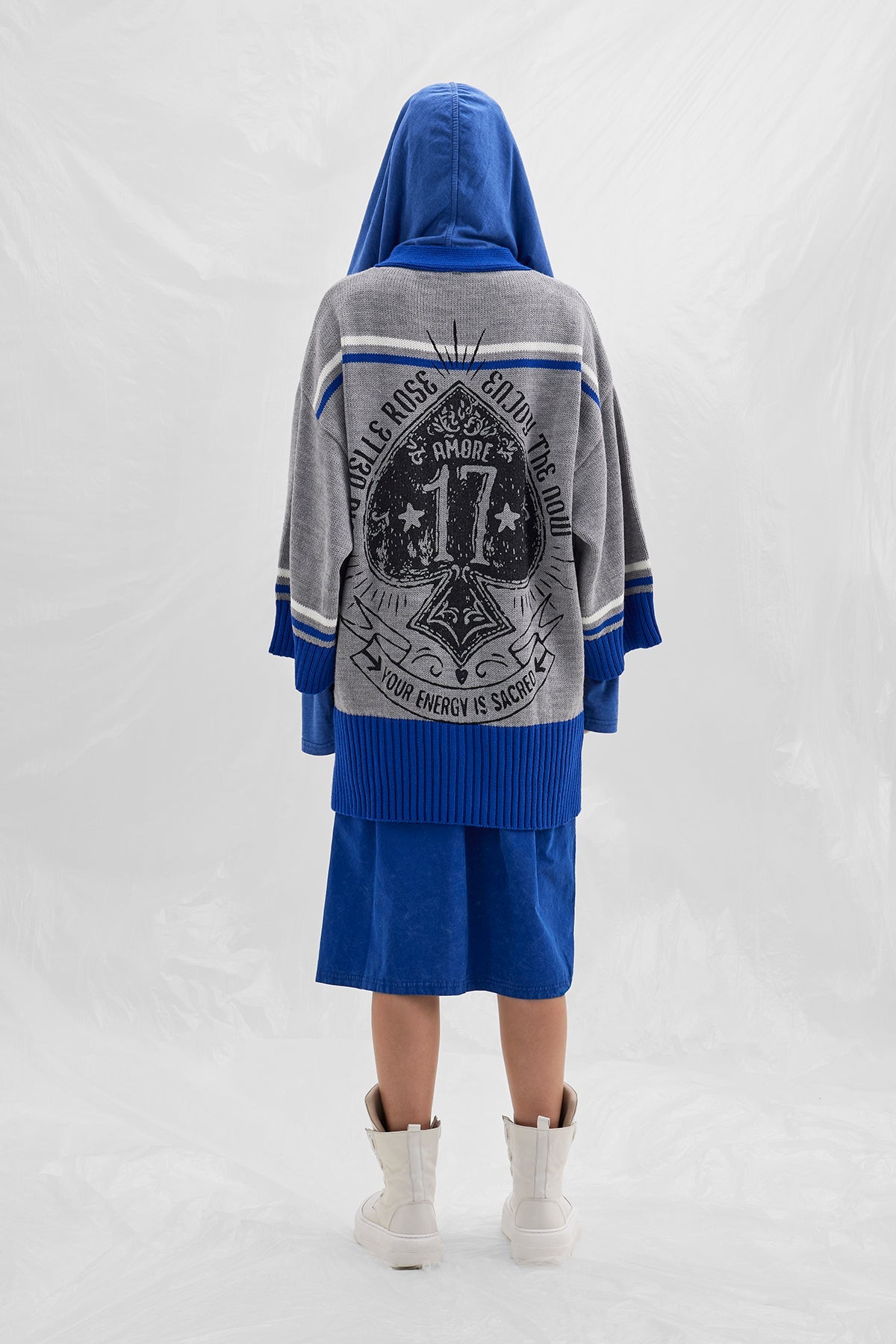 Gri Saks Mavi  Hirka 14036