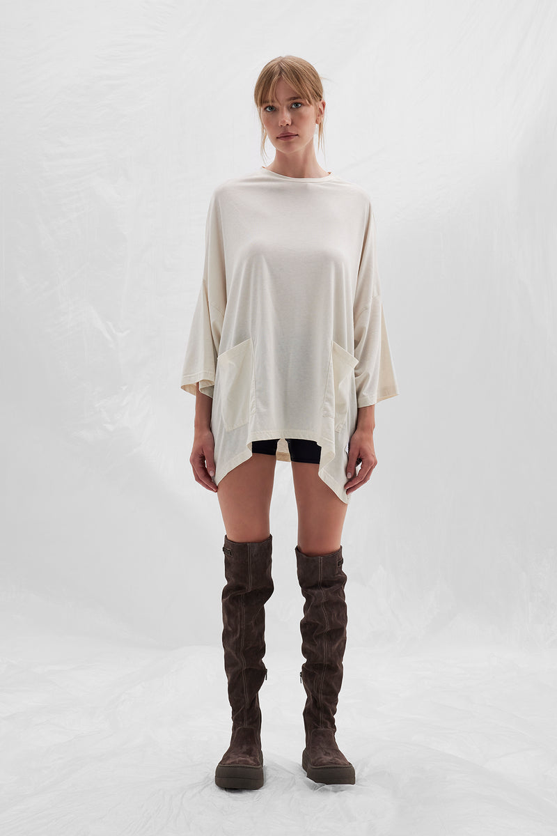 KREM UZUN T-SHIRT 14096