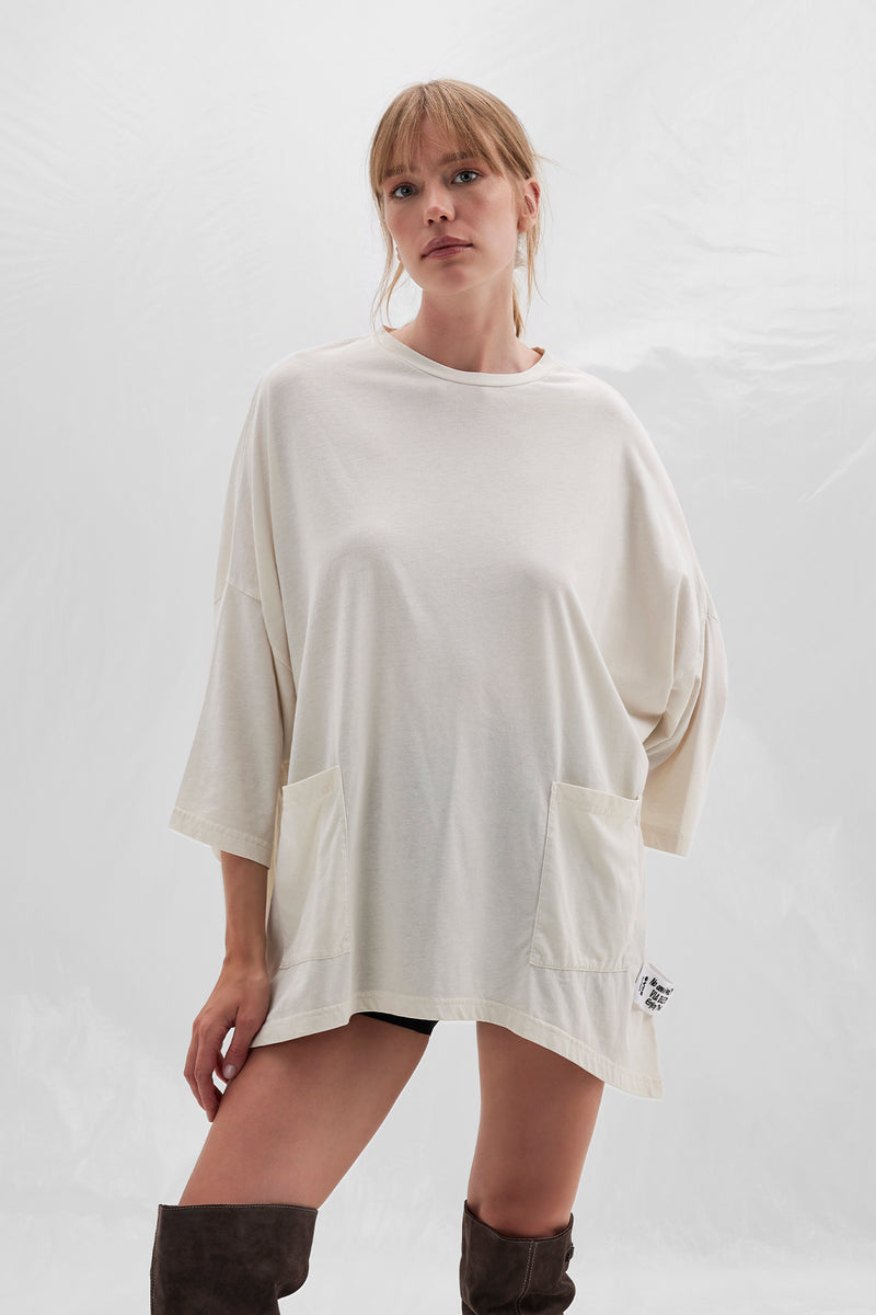 KREM UZUN T-SHIRT 14096