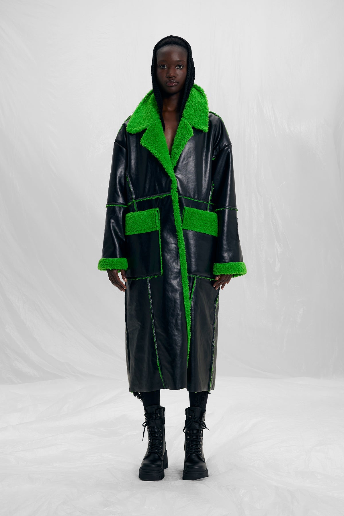 Siyah Yesil  Ceket 14242