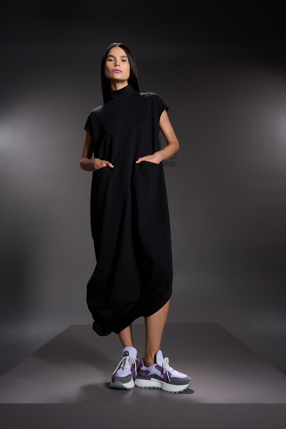 Siyah  Elbise 16079