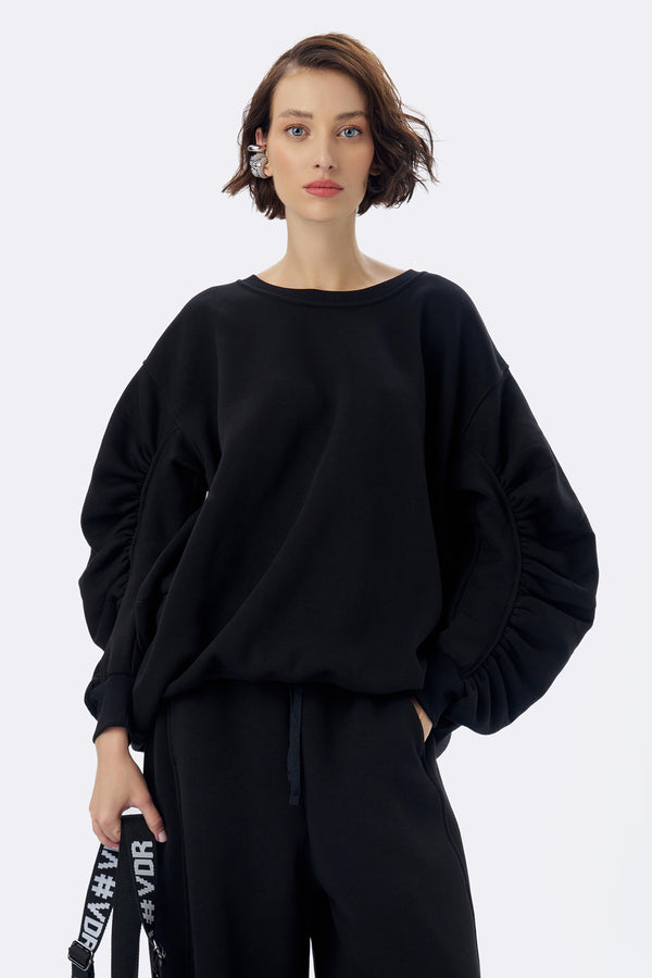 SİYAH SWEATSHIRT 16142