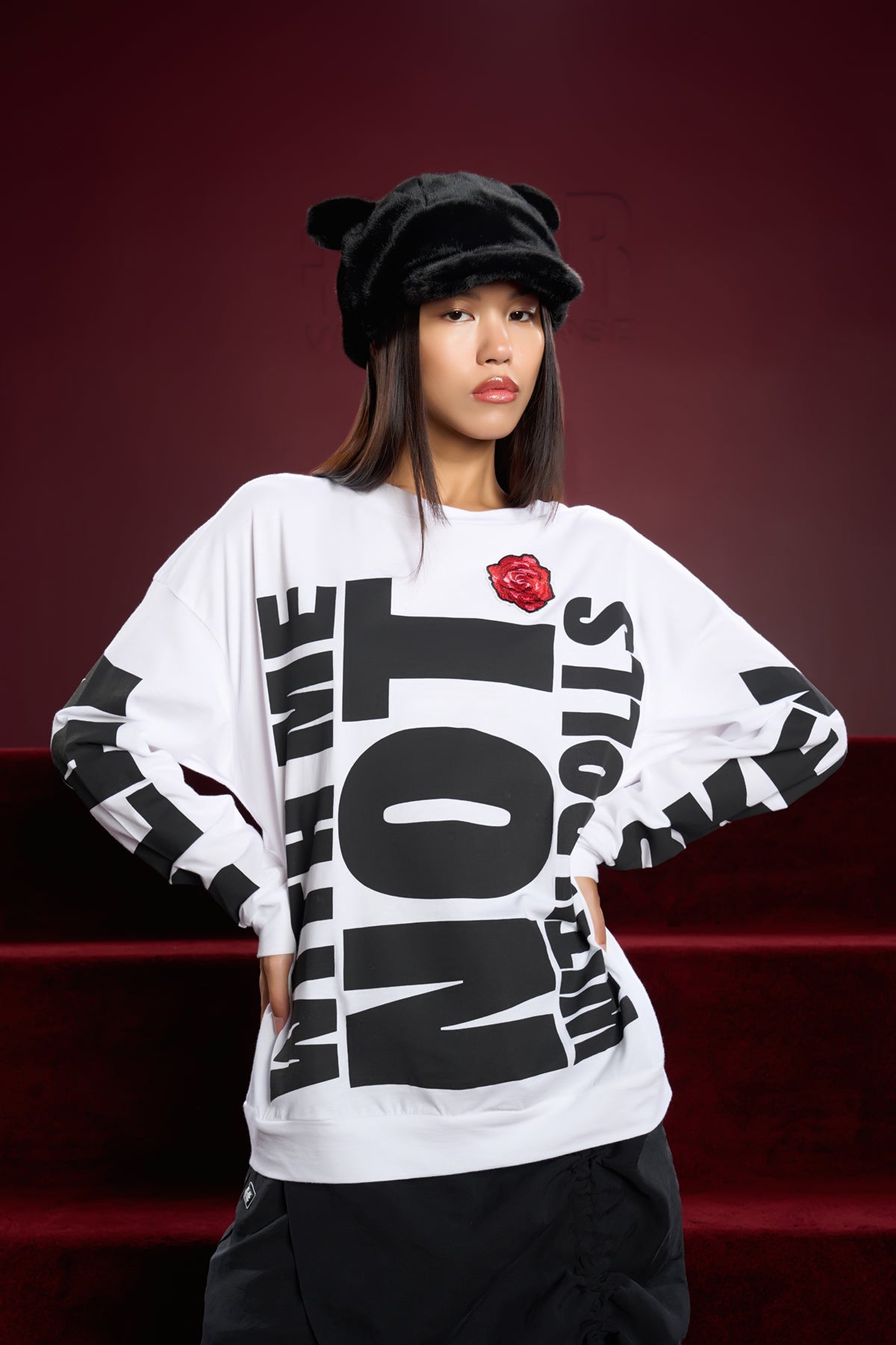 Beyaz  Uzun T-shirt 16169