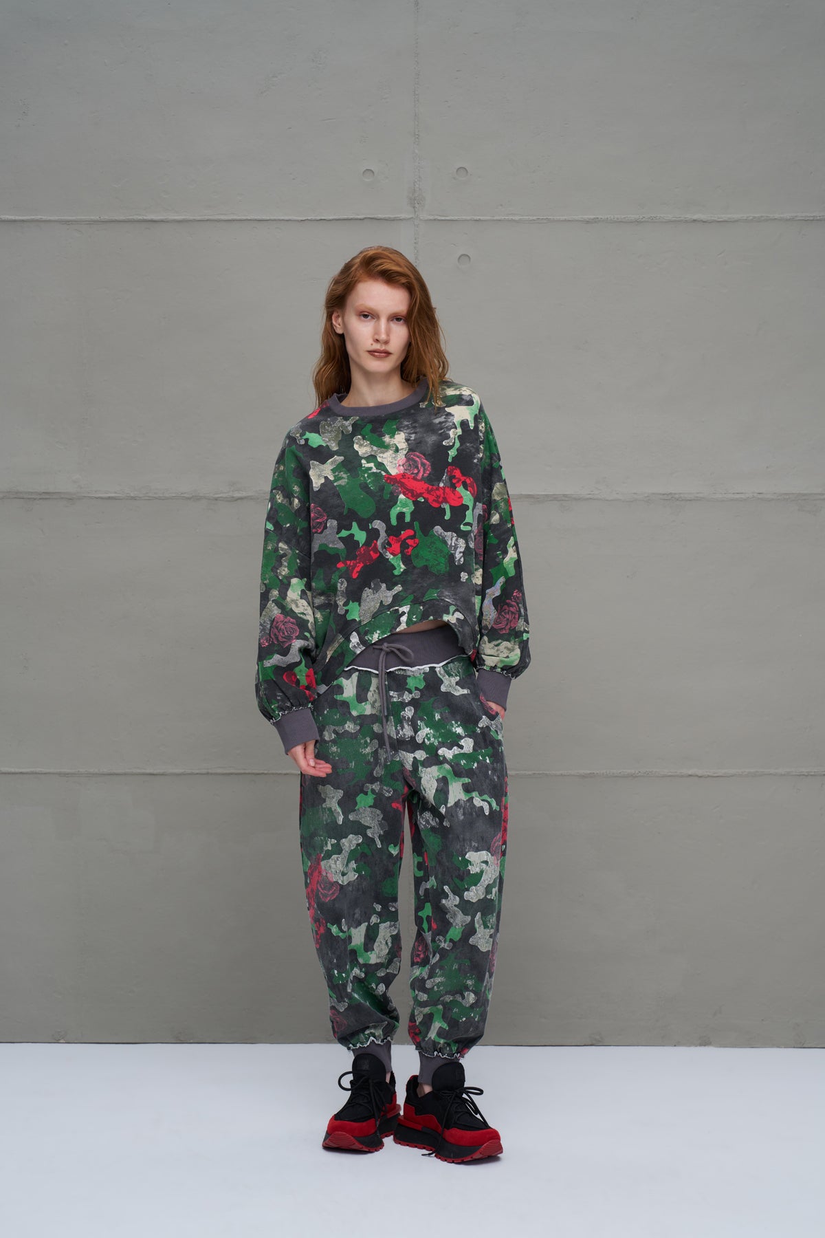 Camo Kamuflaj Desenli Oversize Sweatshirt 18024