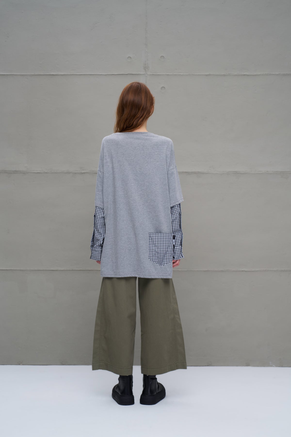 Antrasit Melanj Oversize T-Shirt 18033