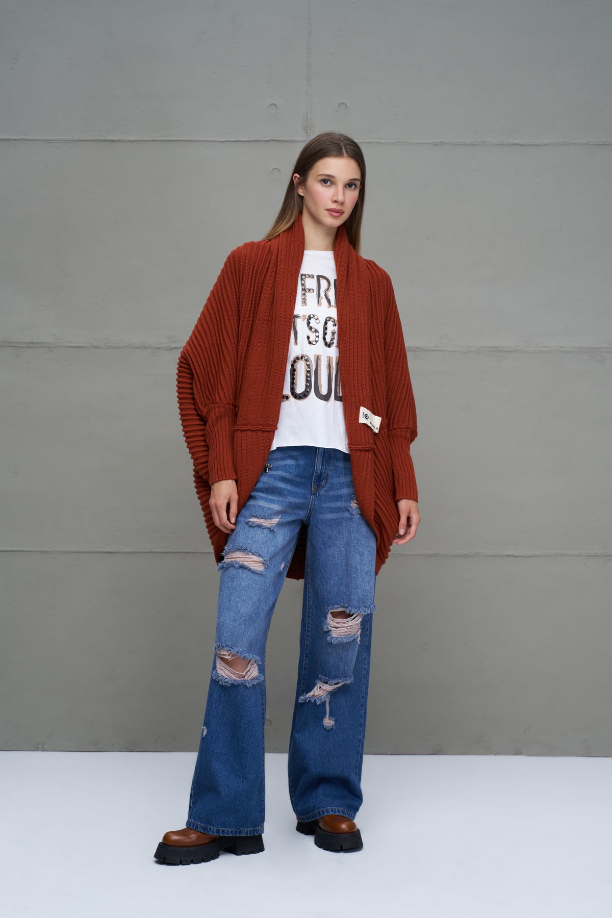 Bordo Oversize Triko Hirka 18072