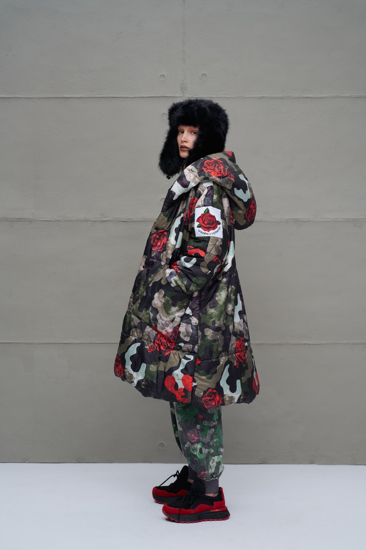 Camo Kamuflaj Sisme Uzun Oversize Ceket 18136