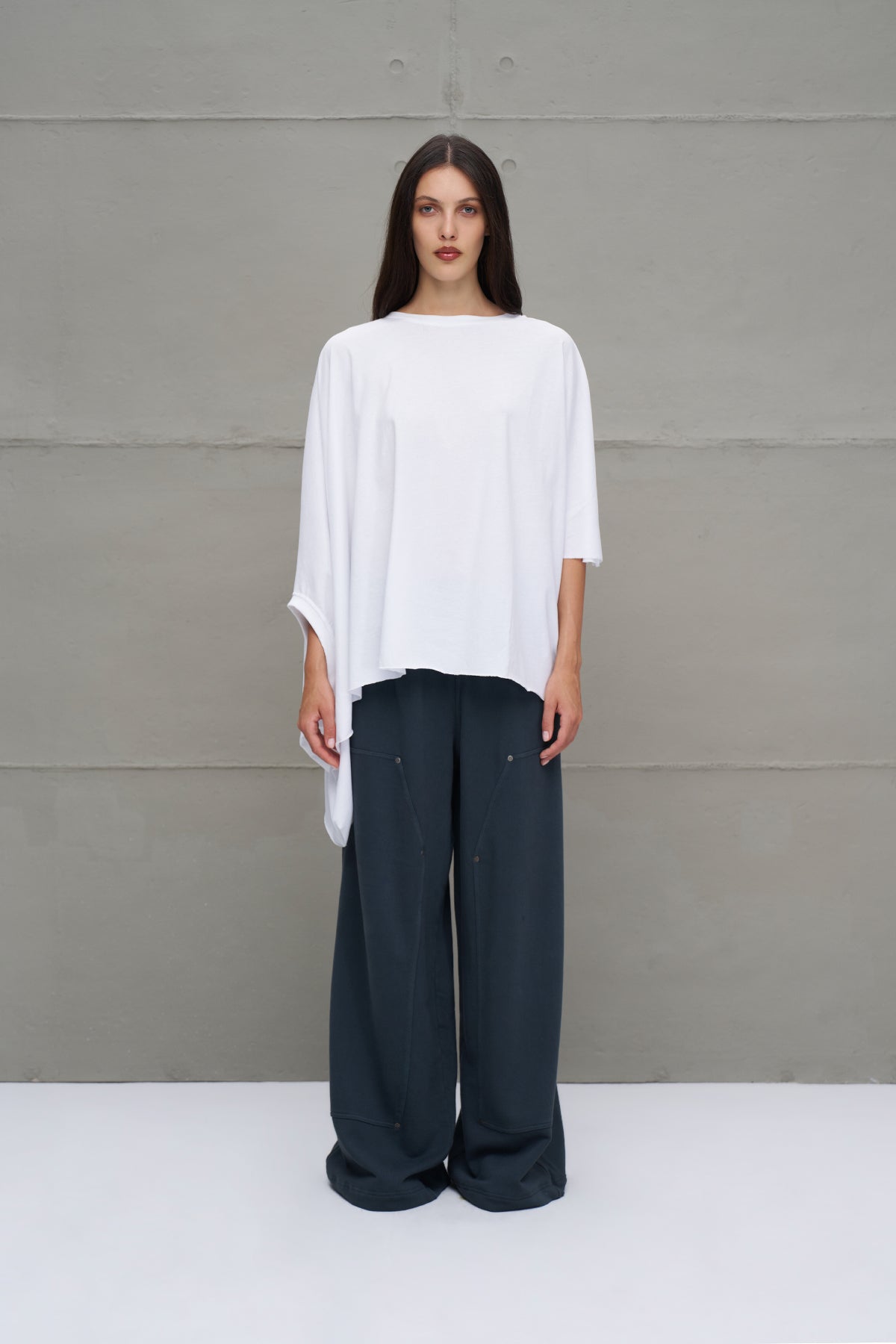 Antrasit Yüksek Bel Oversize Pantolon 18155
