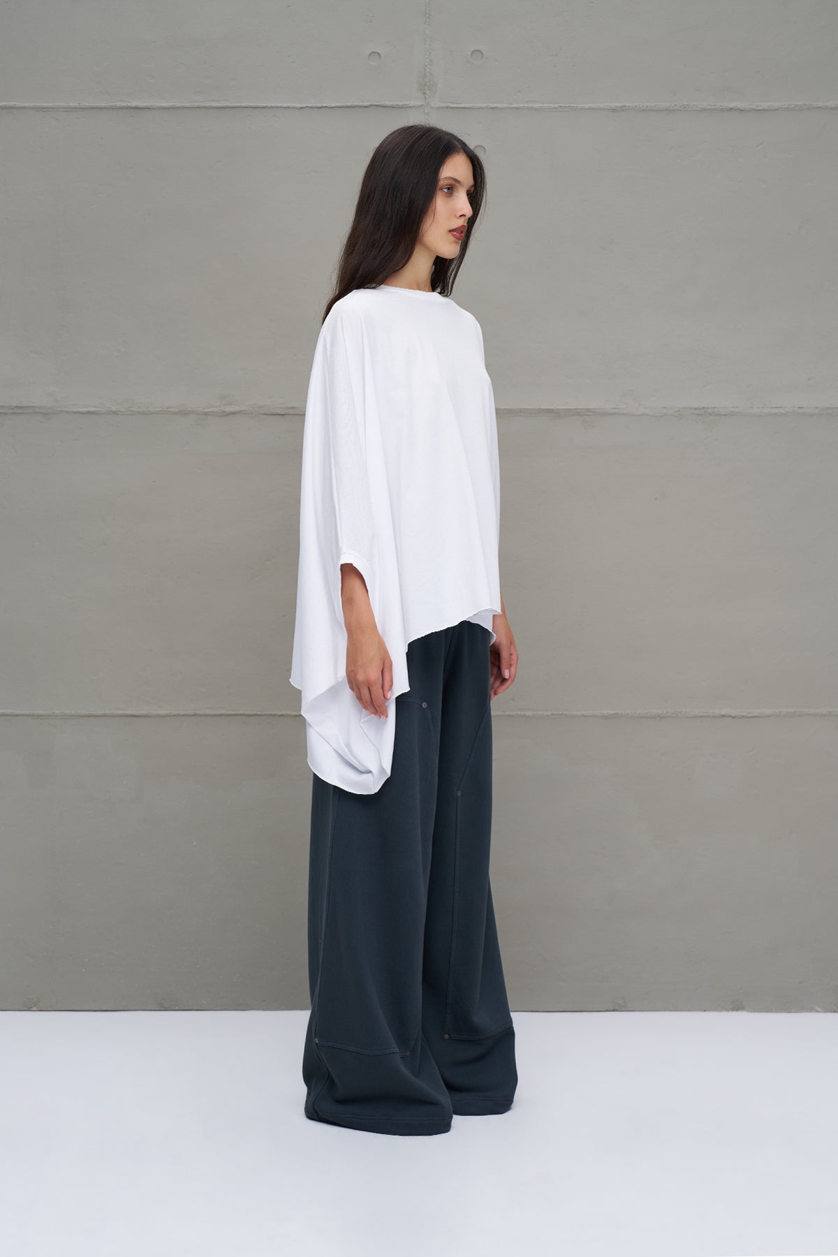 Antrasit Yüksek Bel Oversize Pantolon 18155