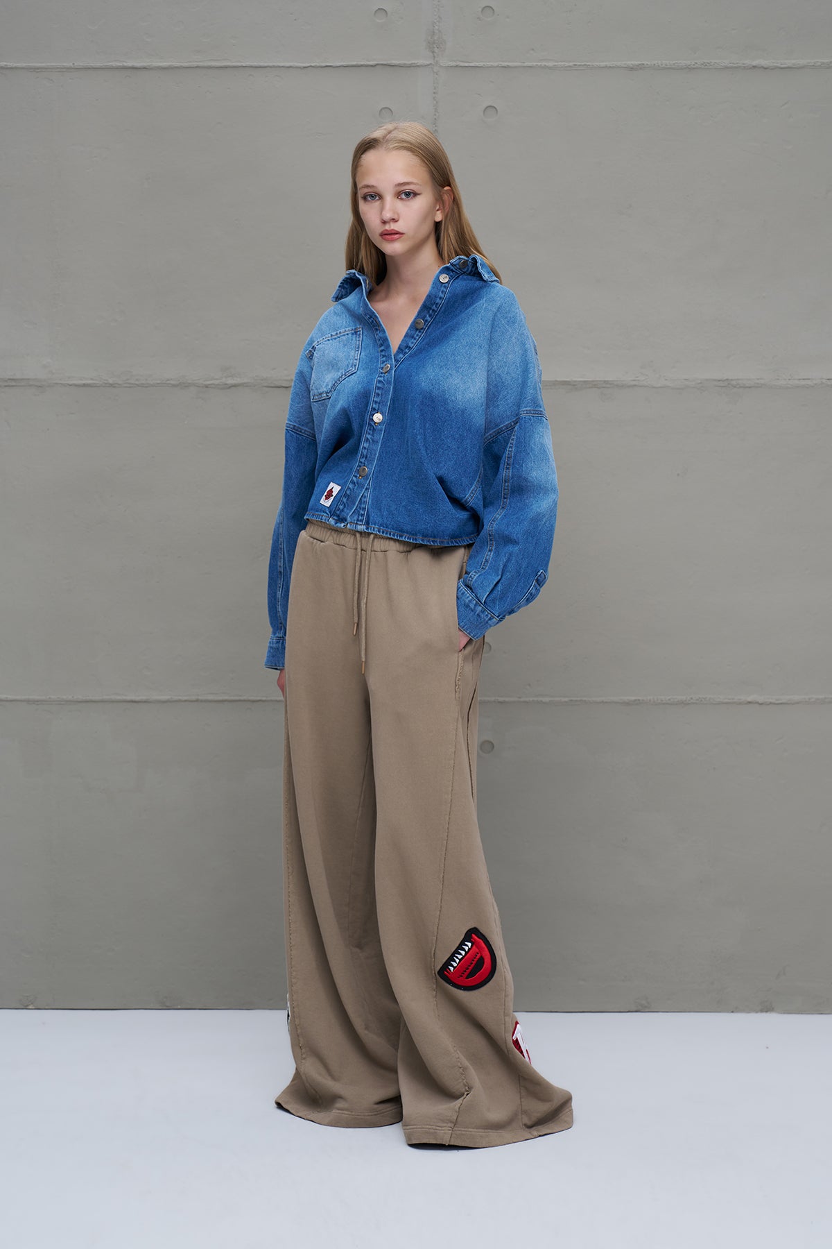 Bej Oversize Esofman Pantolon 18158