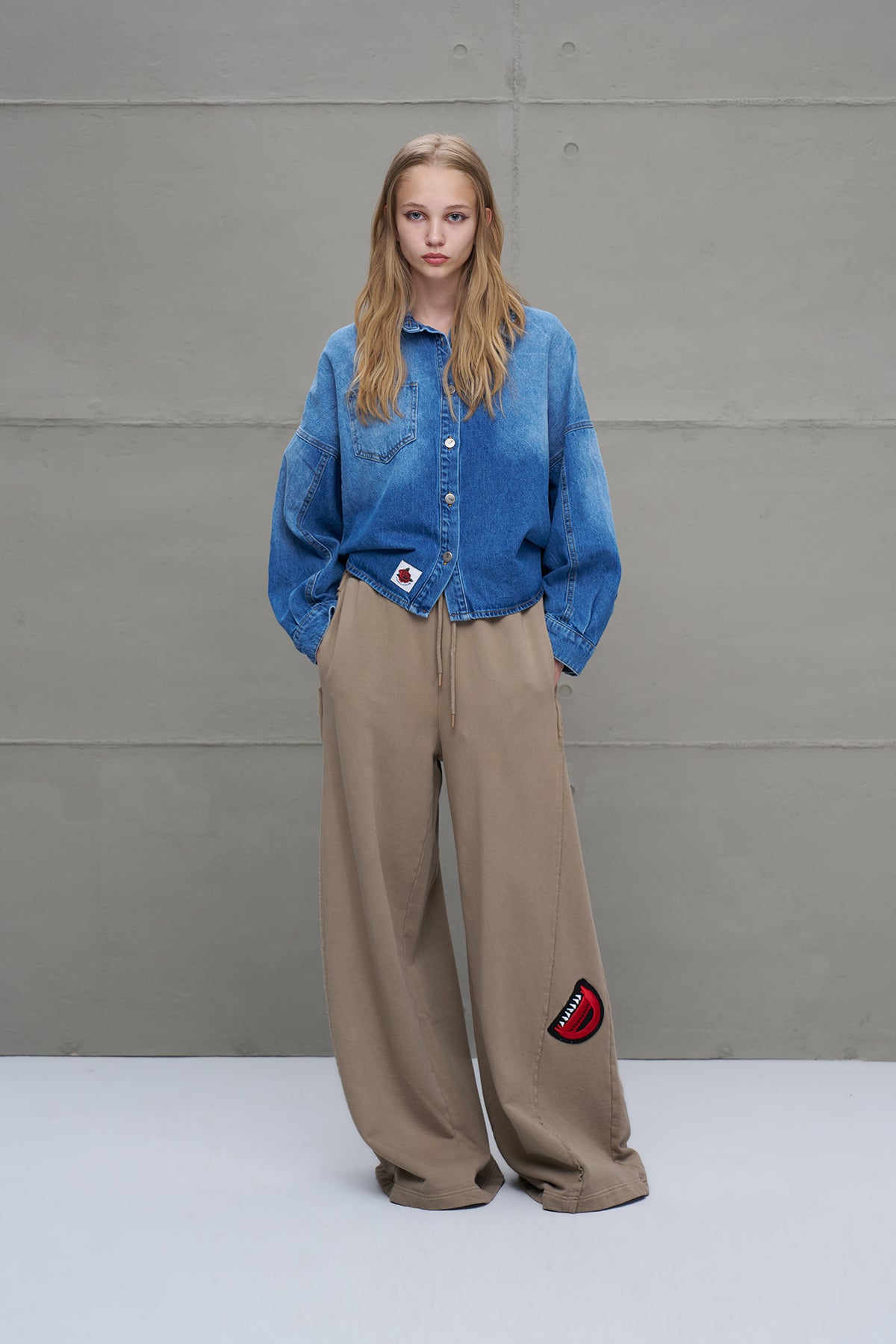 Bej Oversize Esofman Pantolon 18158