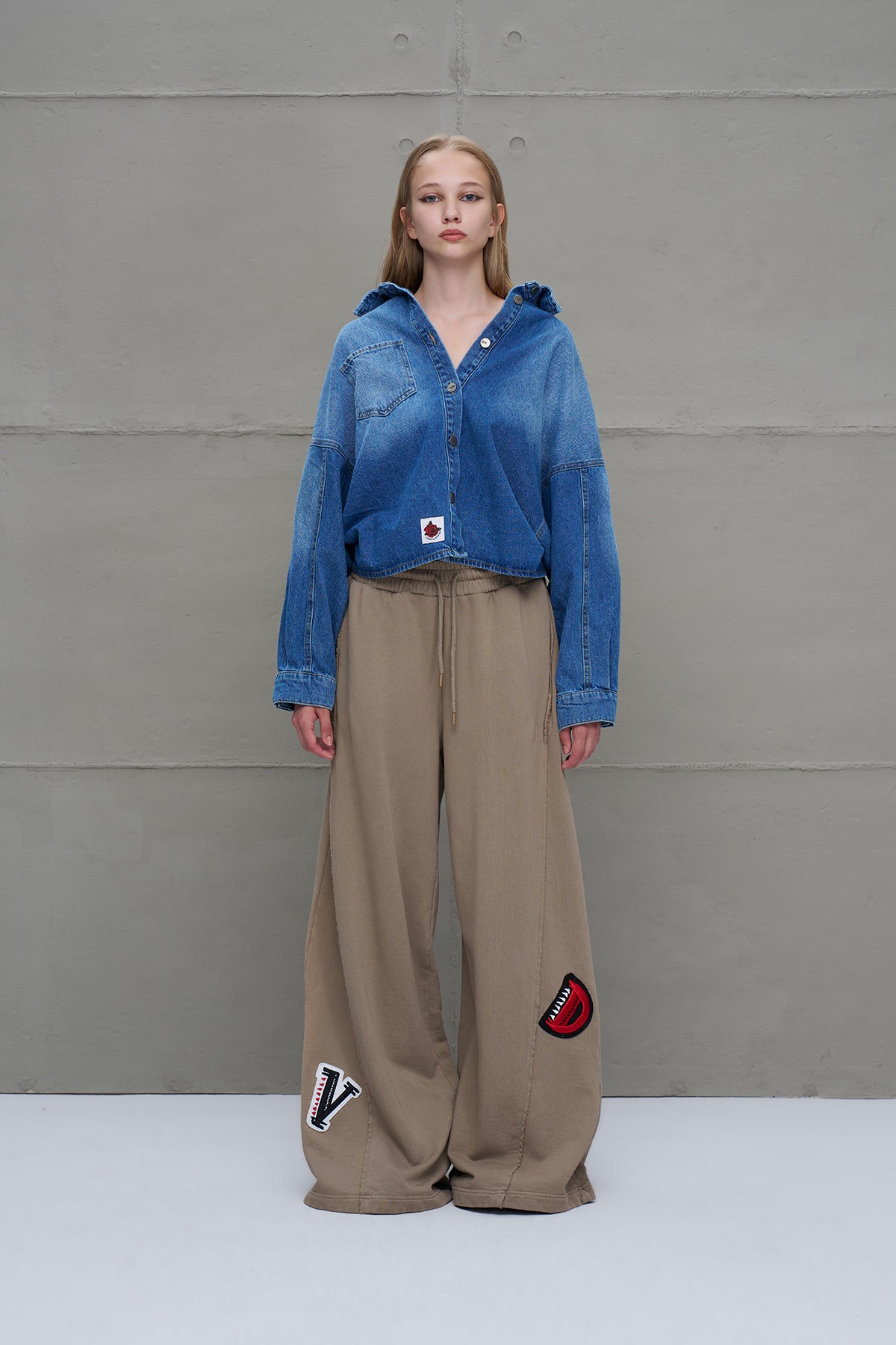 Bej Oversize Esofman Pantolon 18158