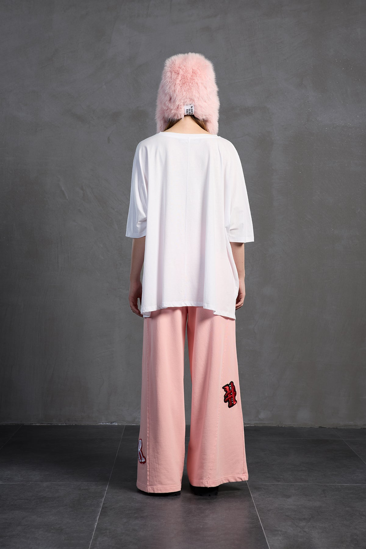 Pembe Oversize Esofman Pantolon 18158