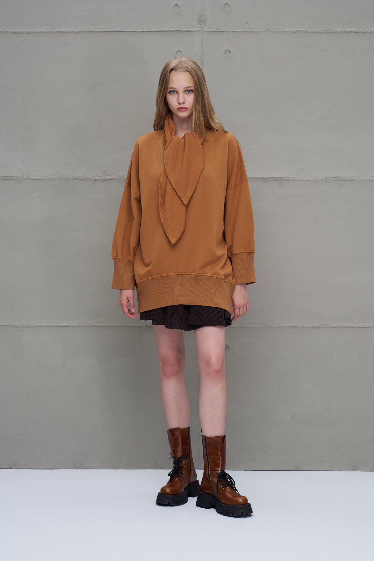 Taba Sal Detayli Oversize Sweatshirt 18162
