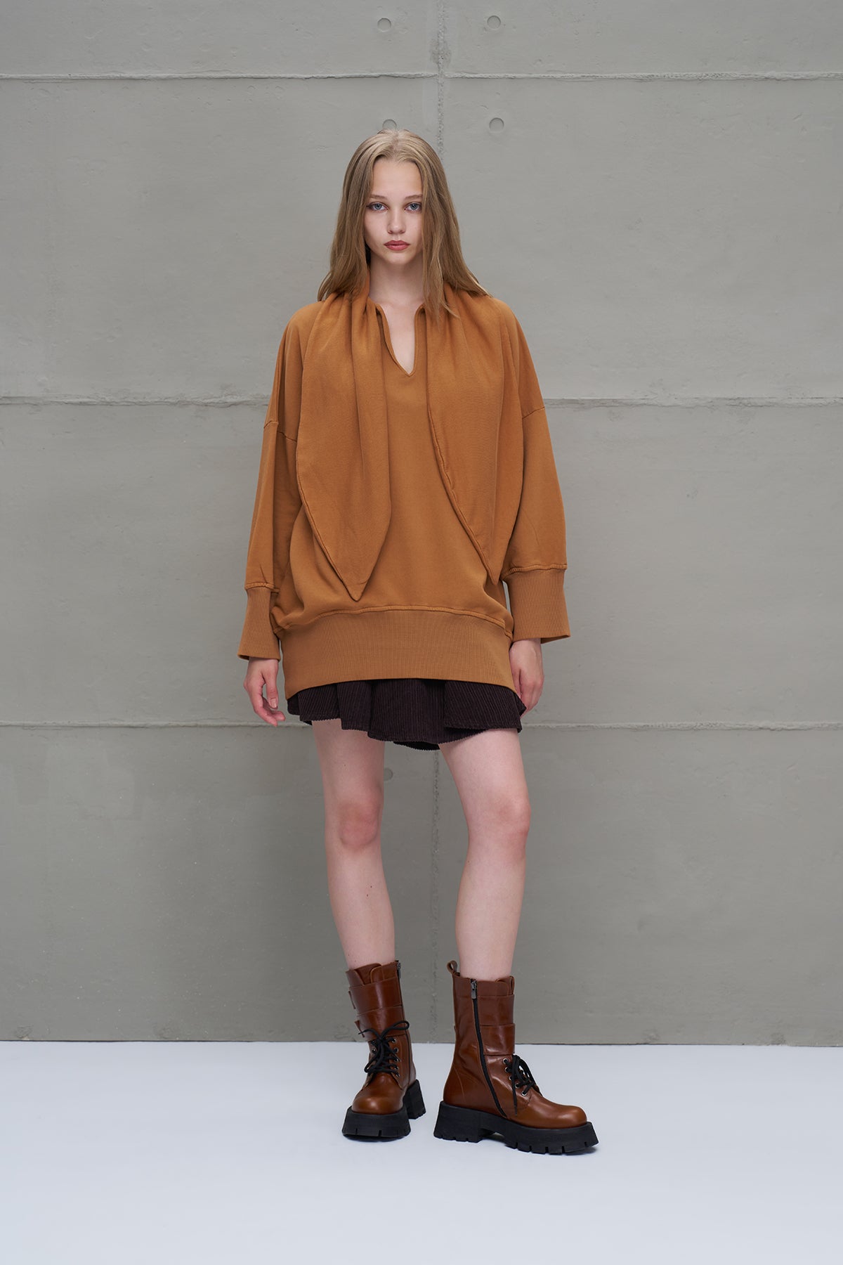 Taba Sal Detayli Oversize Sweatshirt 18162