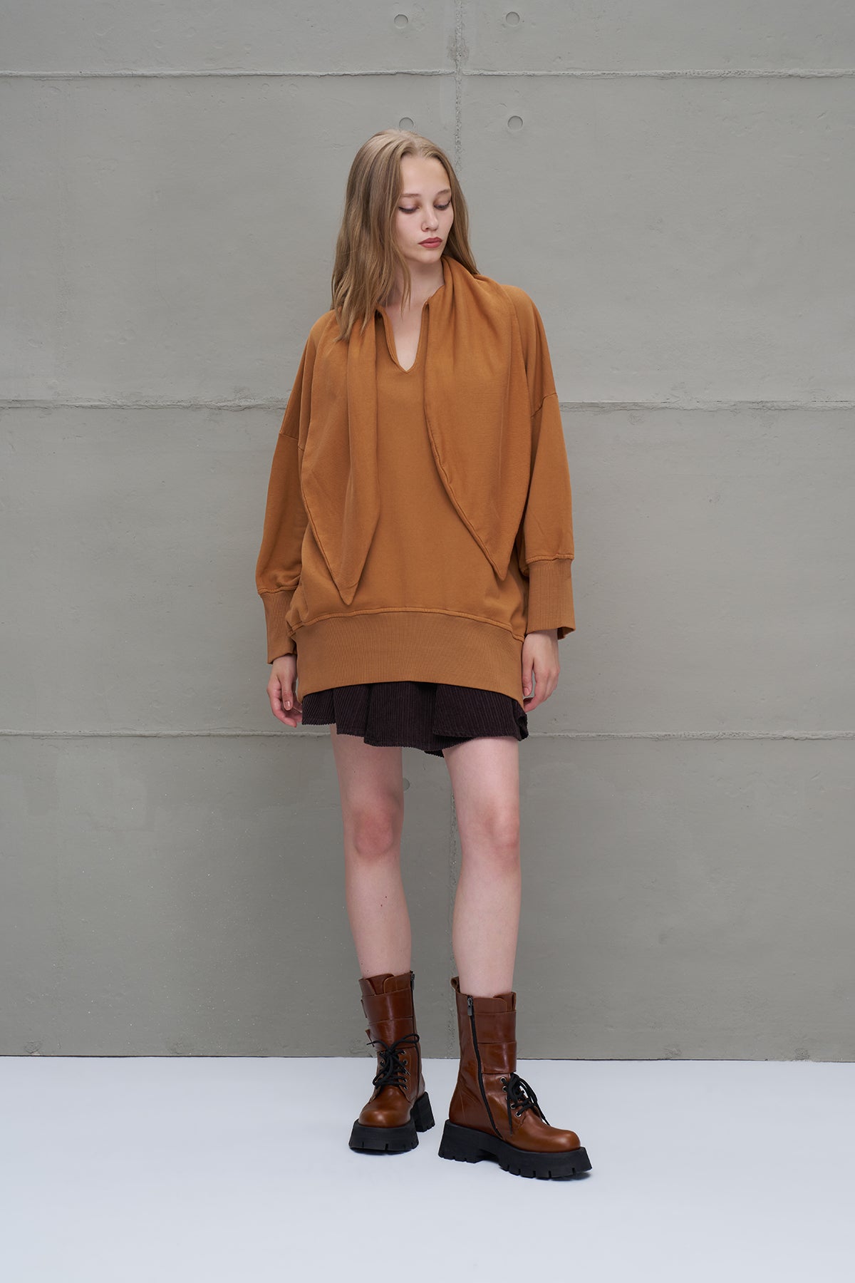 Taba Sal Detayli Oversize Sweatshirt 18162