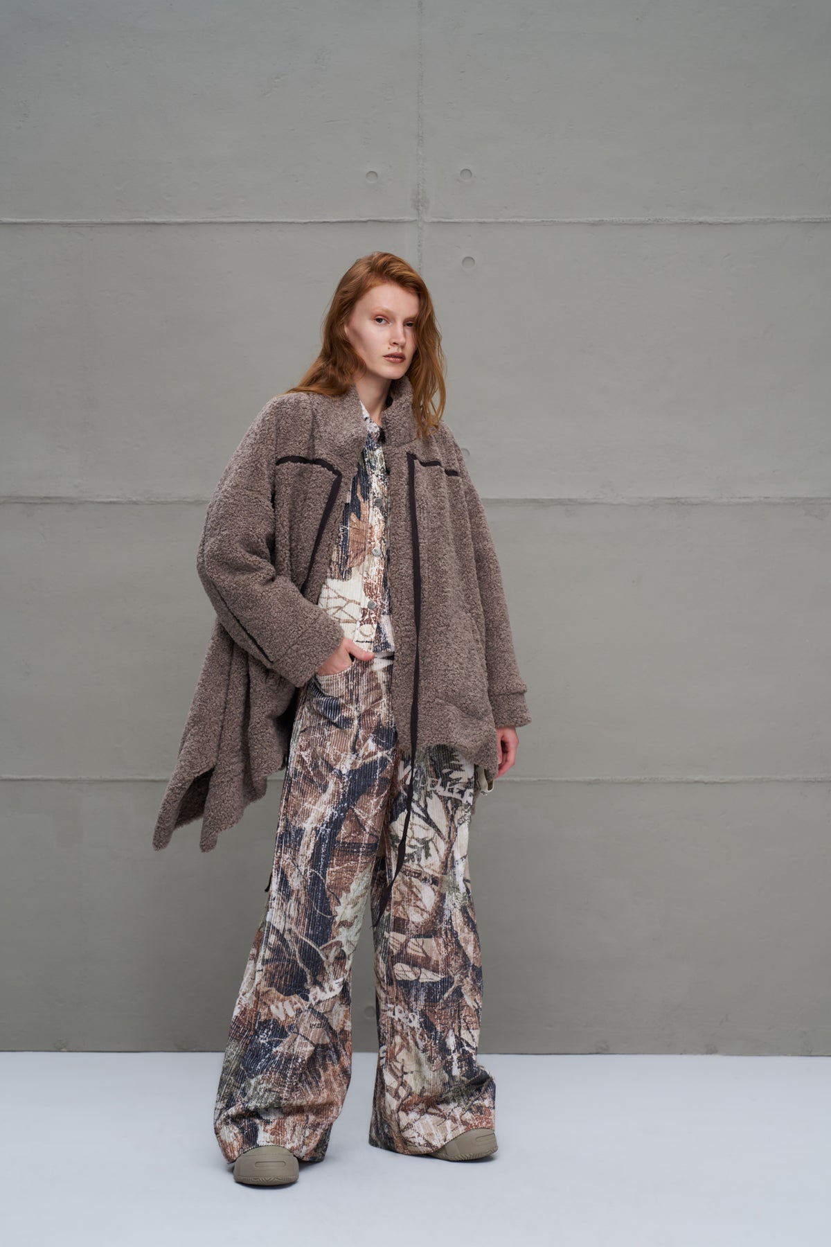 Taba Kürk Görünümlü Oversize Hirka 18184