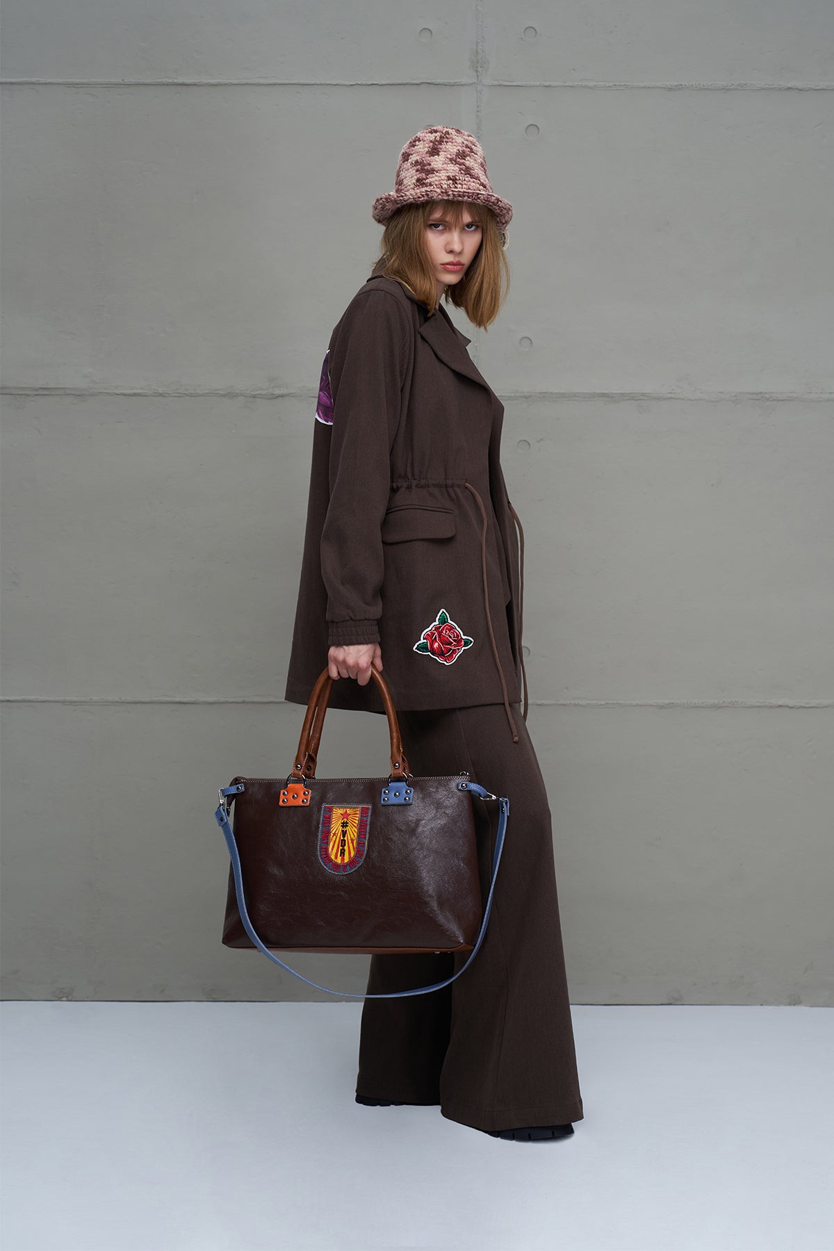 Kahverengi Baskili Ceket 18211