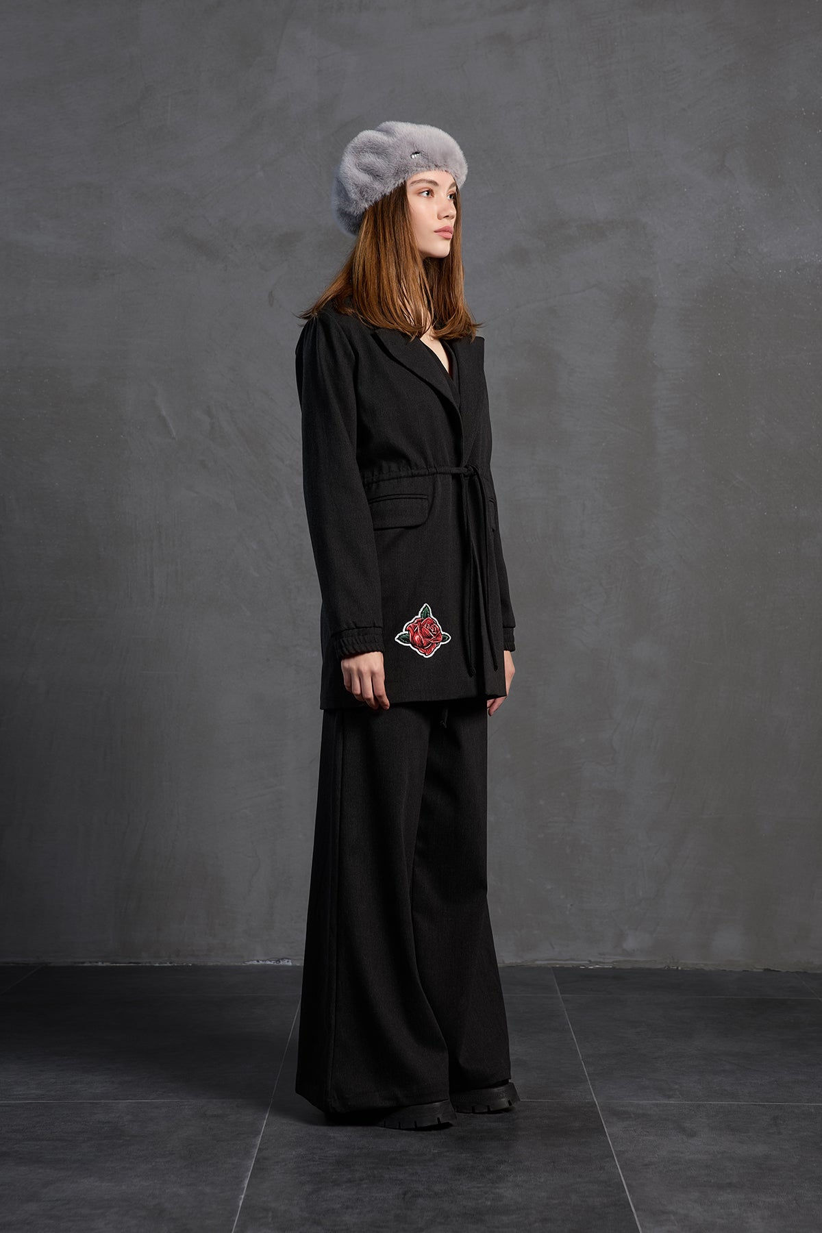 Siyah Baskili Ceket 18211