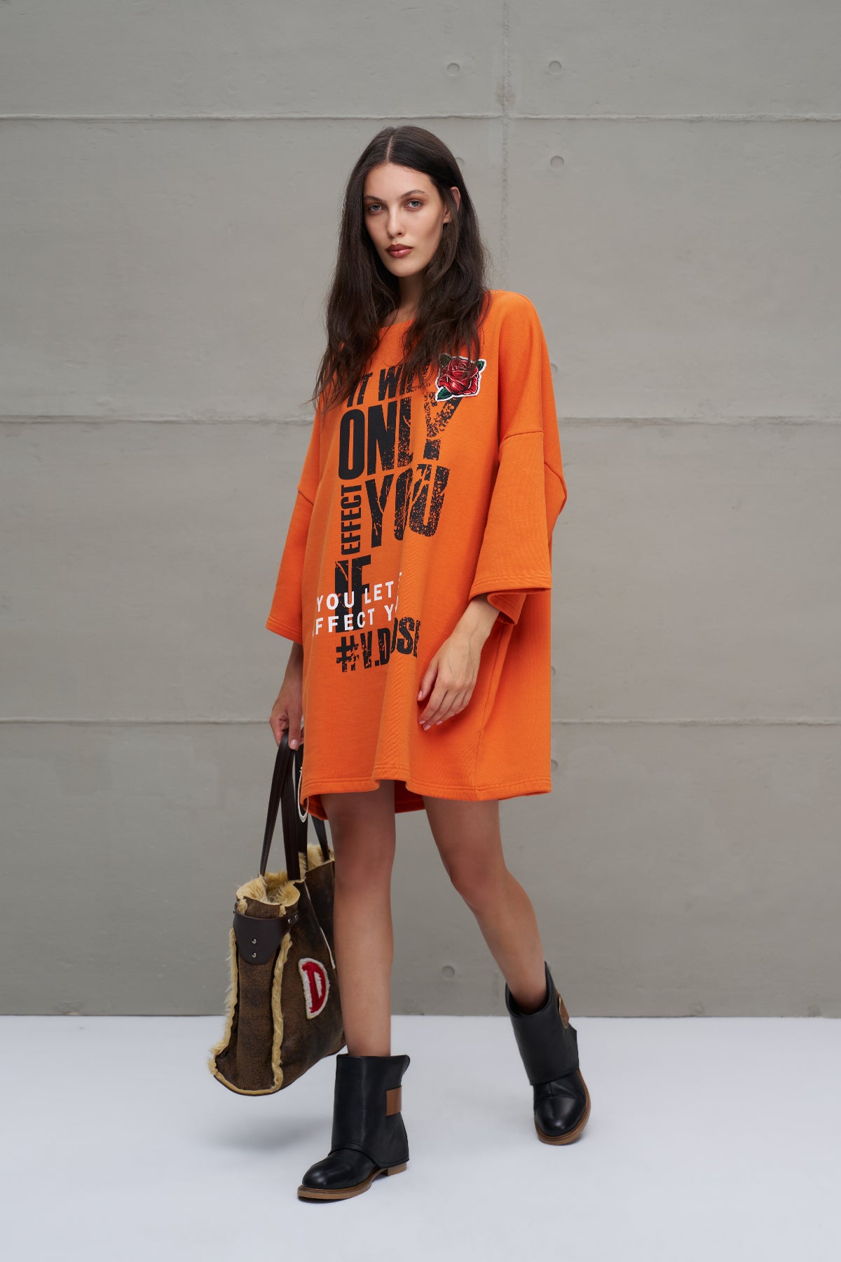 Turuncu Oversize Sweatshirt 18215