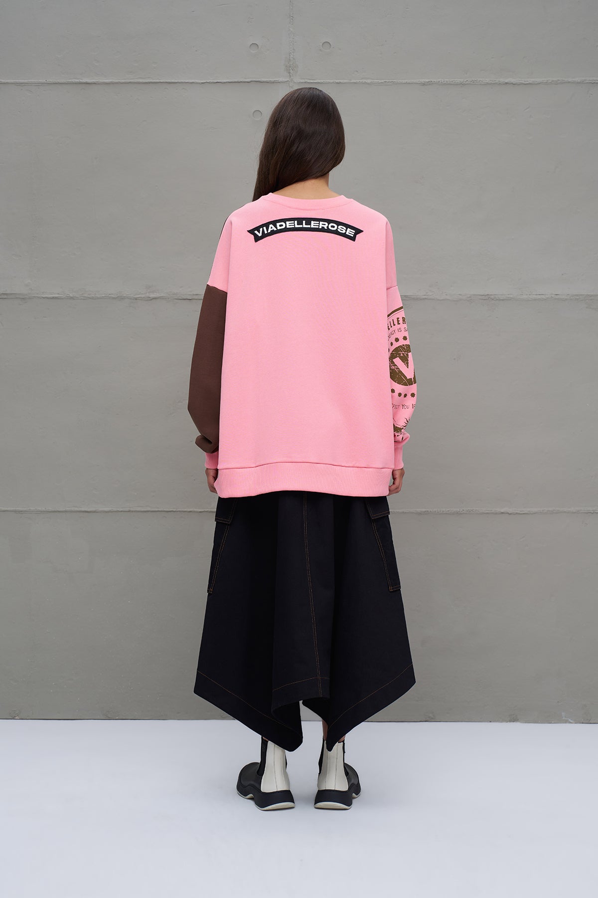 Çok Renkli Baskili Oversize Sweatshirt 18219